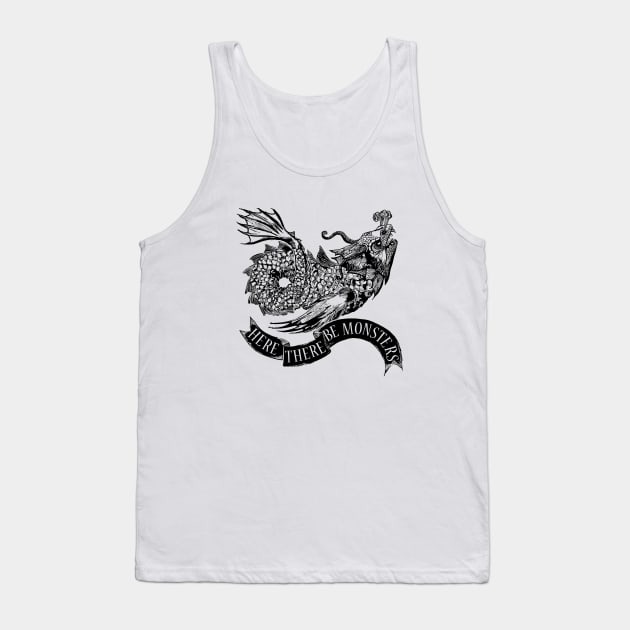 Here There Be Monsters 2 Tank Top by saitken
